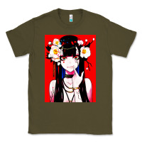 Army Green anime girl japanese Classic Tee - artisFamous