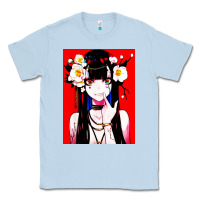 Dusty Blue anime girl japanese Classic Tee - artisFamous