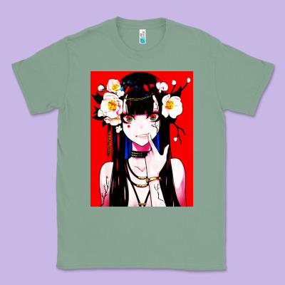 Anime Girl Japanese Classic Tee Designed By Artisfamous