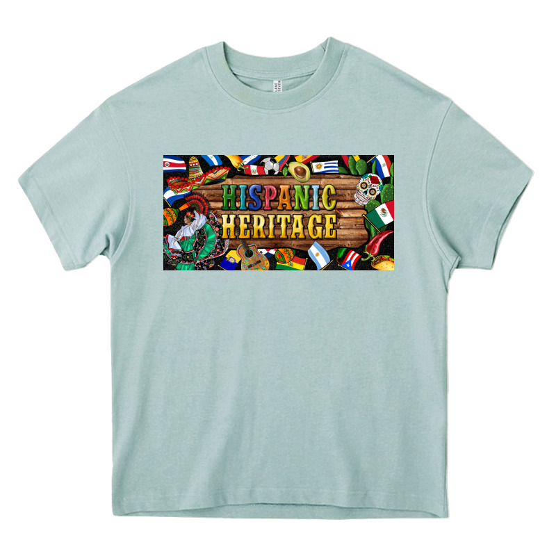 Hispanic Heritage License Plate Heavy Core Tee by BundleAndBundleShop | Teevron