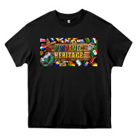 Black hispanic heritage license plate Heavy Core Tee - BundleAndBundleShop