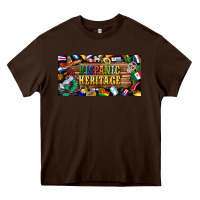 Chocolate Brown hispanic heritage license plate Heavy Core Tee - BundleAndBundleShop