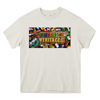 Cream hispanic heritage license plate Heavy Core Tee - BundleAndBundleShop