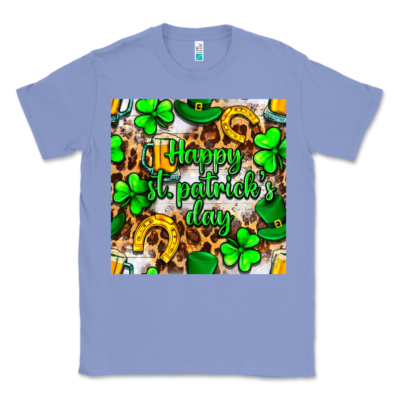 Happy St. Patrick's Day Pattern Digital Paper Classic Tee by BundleAndBundleShop | Teevron