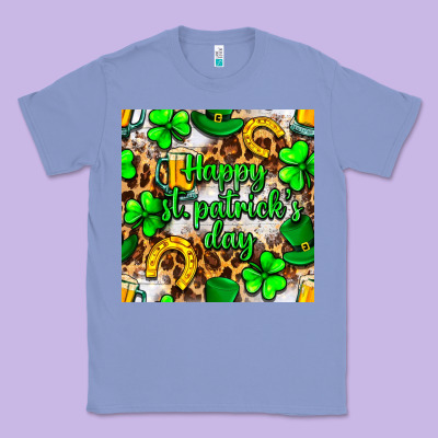 Happy St. Patrick's Day Pattern Digital Paper Classic Tee Designed By Bundleandbundleshop