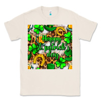 Natural Happy St. Patrick's Day pattern digital paper Classic Tee - BundleAndBundleShop