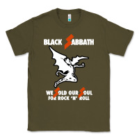 Army Green black rock and roll Classic Tee - artisFamous