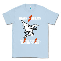 Dusty Blue black rock and roll Classic Tee - artisFamous