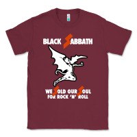 Burgundy black rock and roll Classic Tee - artisFamous