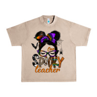 French Oak one spooky teacher Urban Heavy Tee - SublimationCraftShop