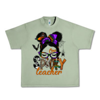 Oil Green one spooky teacher Urban Heavy Tee - SublimationCraftShop