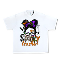 White one spooky teacher Urban Heavy Tee - SublimationCraftShop
