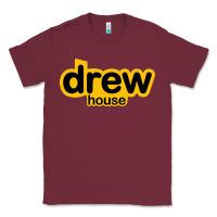 Burgundy drew smile house Classic Tee - artisFamous
