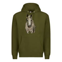 Army Green horse Premium Hoodie - RanaPortraitStore