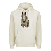 Oatmeal Heather horse Premium Hoodie - RanaPortraitStore
