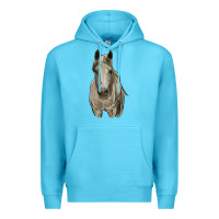 Ocean Blue horse Premium Hoodie - RanaPortraitStore