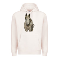 Pale Pink horse Premium Hoodie - RanaPortraitStore