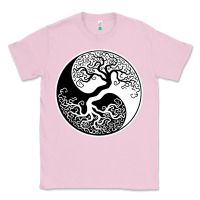 Bubblegum Pink tree of life yin yang Classic Tee - artisFamous