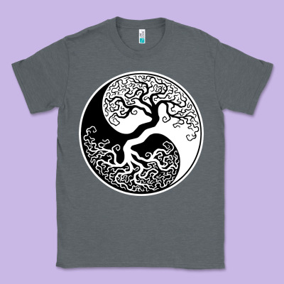 Tree Of Life Yin Yang Classic Tee Designed By Artisfamous