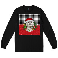 Black Christmas Bichon frise dog Long Sleeve Tee - BarkalooDesign