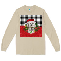 Mushroom Christmas Bichon frise dog Long Sleeve Tee - BarkalooDesign