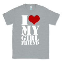 Heather Grey i heart my girlfriend shirt Classic Tee - artisFamous