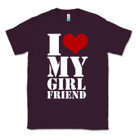 Plum i heart my girlfriend shirt Classic Tee - artisFamous