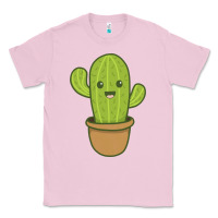 Bubblegum Pink happy cactus hug me please Classic Tee - artisFamous
