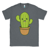 Charcoal Heather happy cactus hug me please Classic Tee - artisFamous