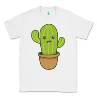 White happy cactus hug me please Classic Tee - artisFamous