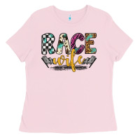 Bubblegum Pink race wife Ladies Tee - Artiststas