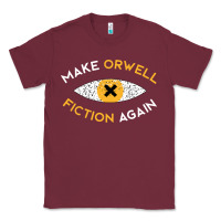 Burgundy make orwell fiction again Classic Tee - artisFamous
