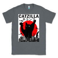 Charcoal Heather vintage catzilla japanese sunset style Classic Tee - artisFamous