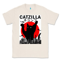 Natural vintage catzilla japanese sunset style Classic Tee - artisFamous