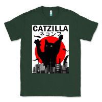 Sports Green vintage catzilla japanese sunset style Classic Tee - artisFamous