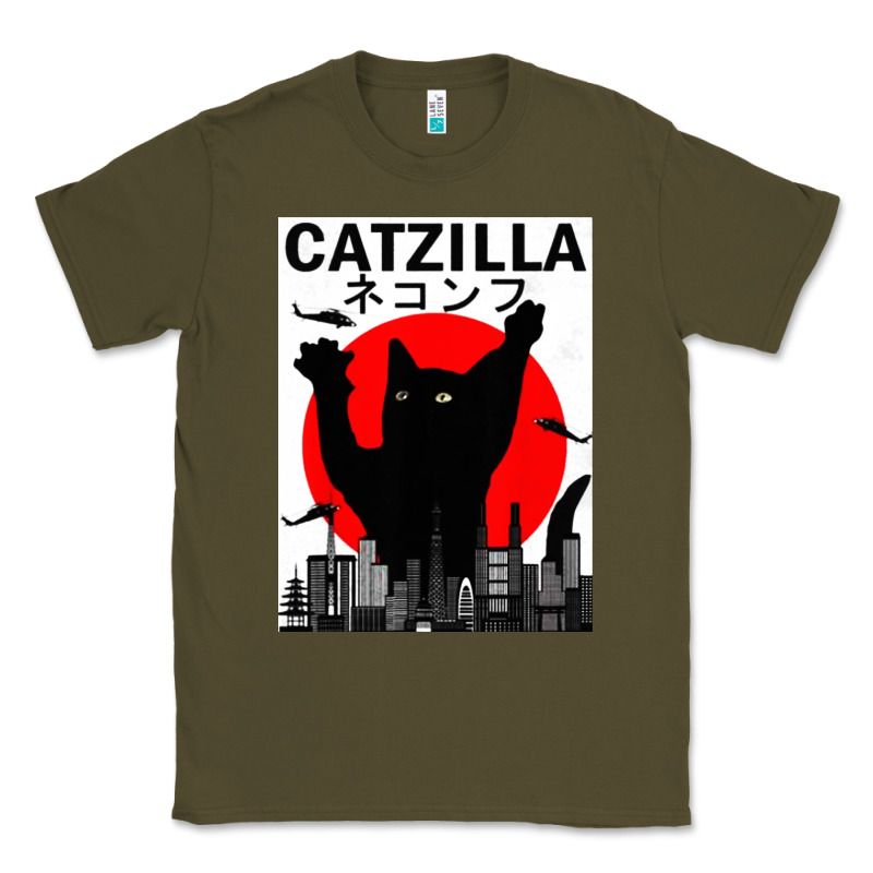 Vintage Catzilla Japanese Sunset Style Classic Tee by artisFamous | Teevron