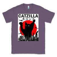 Lavender vintage catzilla japanese sunset style Classic Tee - artisFamous