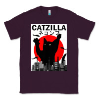 Plum vintage catzilla japanese sunset style Classic Tee - artisFamous