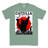 Sage vintage catzilla japanese sunset style Classic Tee - artisFamous