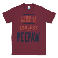 Burgundy Officially The World's Coolest Peepaw | Mens Gift Classic Tee - artisFamous