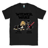 Black wiener wars funny dachshund Classic Tee - artisFamous