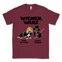 Burgundy wiener wars funny dachshund Classic Tee - artisFamous