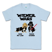 Dusty Blue wiener wars funny dachshund Classic Tee - artisFamous