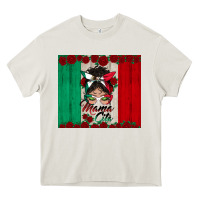 Cream mexican messy bun mamacita Heavy Core Tee - BundleAndBundleShop