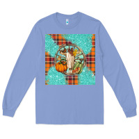 Colony Blue fall bull skull Long Sleeve Tee - BarkalooDesign