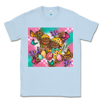 Dusty Blue Easter Bunnies And Egg Tumbler Classic Tee - BundleAndBundleShop