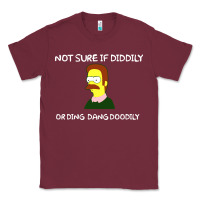 Burgundy ned flanders Classic Tee - artisFamous