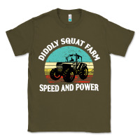 Army Green diddly squat farm speed and power Classic Tee - artisFamous