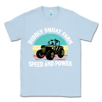 Dusty Blue diddly squat farm speed and power Classic Tee - artisFamous