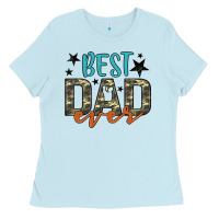 Baby Blue best dad ever Ladies Tee - Artiststas